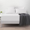 Imperial Rooms Double Fitted Sheet Brushed Microfiber White Bed Sheets