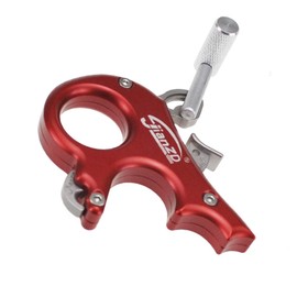 JIANZD Archery Release 3 Fingers Aluminum Alloy Thumb Bow ow Release for Compound Bow -Red