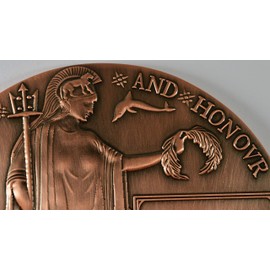 The Commemorative Coin Company Full Size Bronze Replica World War 1 Memorial/Death Plaque 'Dead Man's Penny' WW1 120mm