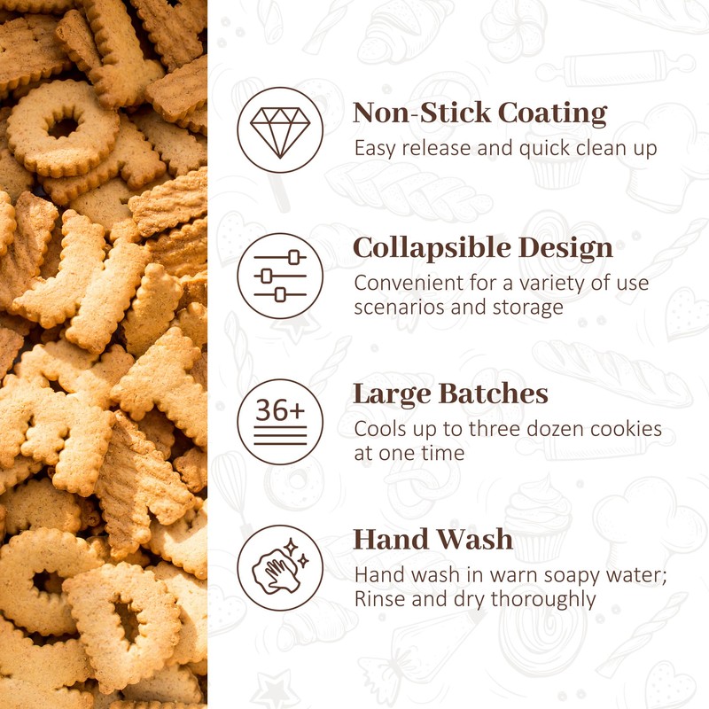 Pleafind 4 Tier Collapsible Cooling Rack - 3 Setting Design,