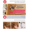 Excel Architectural Door Handles & Push Button Privacy Latch, Polished