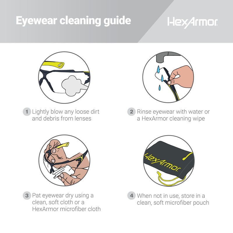 HexArmor NX1 Safety Glasses, Grey 14% Lens, Anti Fog and