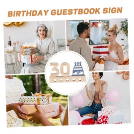 CAXUSD Wooden Number Table Sign for Birthdays Creative Guestbook and Centerpiece for Parties Unique Birthday Decorations for Home and Restaurant Celebrations