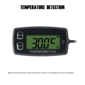 Taikemeti Digital Engine Temperature Thermometer Induction Thermometer Small Motor Multifunctional Outdoor Thermometer Waterproof Thermometer Suitable for Boat Truck Motorcycle Engine