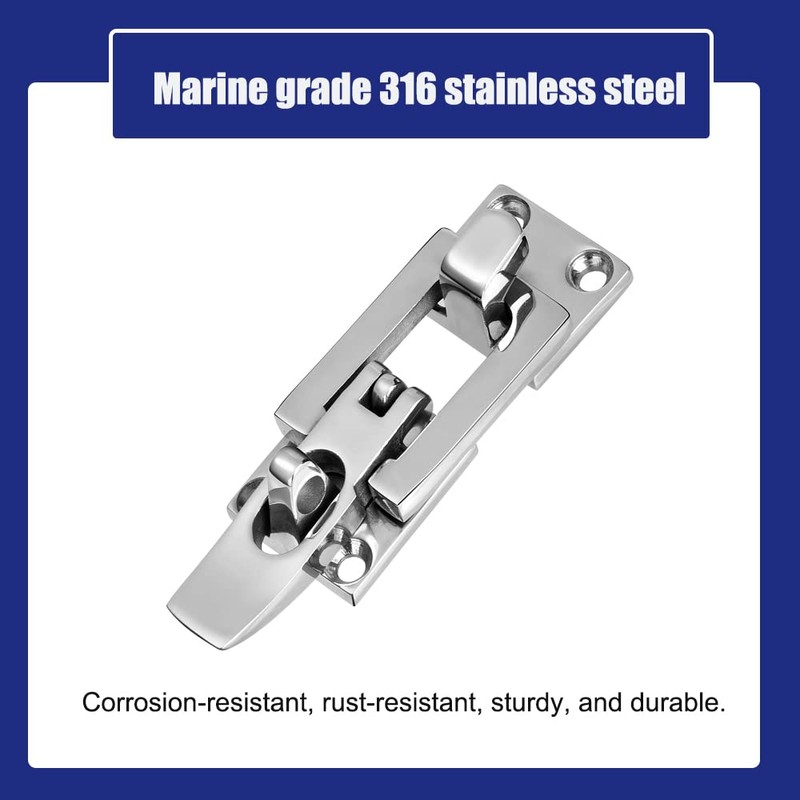 ODYSUNRAL Marine Anti-Rattle Square Latches for Boat Door Hatch, Hold