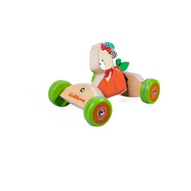 Eichhorn - Pushing vehicle carrot speedster with mouse motif, 16 cm long, 100% FSC-certified birch wood, from 1 year