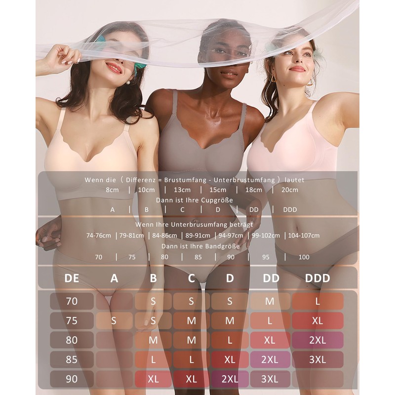 SINFLA Women's Seamless Bra Without Underwire Large Breasts Strong Hold