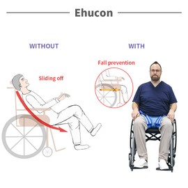 Wheelchair Seat Belt Highly Absorbent Incontinence Pad,Wheelchair Safety Harness for Positioning Elderly,Waterproof Seat Pad with Adjustable Straps(Pack of 1)