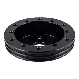 QYMOPAY 0.5" Steering Wheel Hub Adapter Conversion Spacer, 6 Hole to 3 Hole Steering Wheel Adapter Grant Adapter Boss Kit(Black)