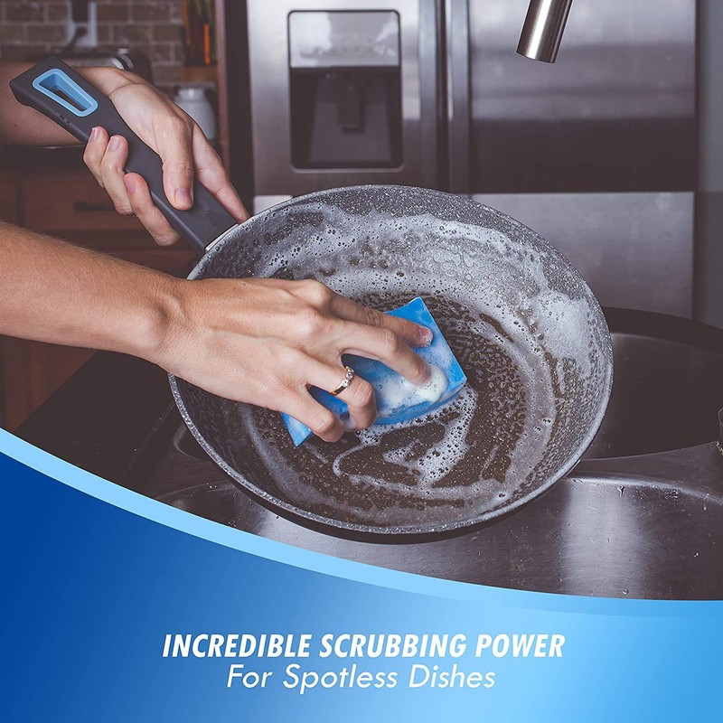 Elitra Essentials Scrubber Sponge, Non-Scratch Hydrophilic Foam Technology - Odor