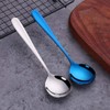 SBOMHS Soup Spoons Set of 8 Round Spoons Bouillon Spoons