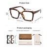 AMOMOMA 3 Pack Retro Square Spring Hinge Reading Glasses for