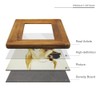 icheesday 8x10 Wood Photo Frames with Glass Window,Rustic Brown 20x25cm