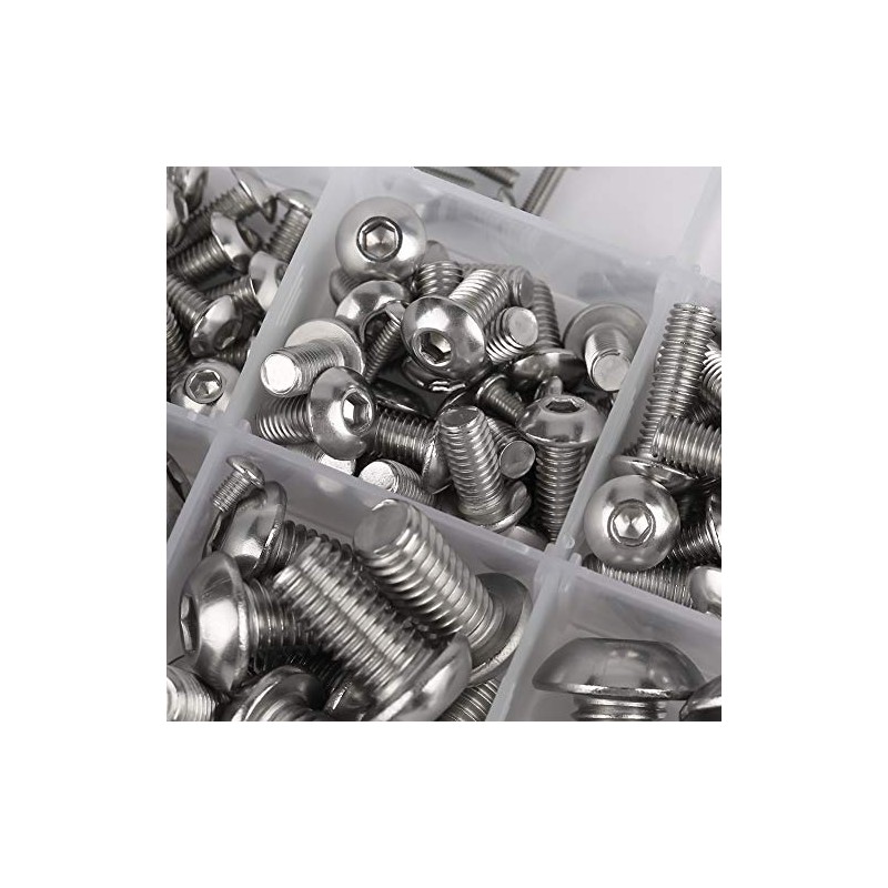 Tornillos y Tuercas Acero Inoxidable 250PCS M2 M2.5 M3 M4