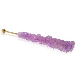 Extra Large Rock Candy Sticks: 6 Tutti-Frutti Lollipop - Lavender Rock Candy Sticks - Individually Wrapped - Espeez Rock Candy Sticks for Candy Buffet, Birthdays, Weddings, Receptions and Baby Shower