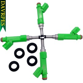 DAVRPES 4Pcs 23250-0V010 23250-36010 Fuel Injectors Fuel Spray Nozzles 12 Holes Disc Engine For Toyota Camry RAV4 2.5L Highlander 2.7L Sienna 3.5L, for Scion tC 2.5L-L4 2011-2012