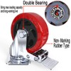 DSL 1 x Heavy Duty UNBRAKED Double Bearing 100mm Rubber
