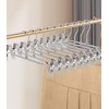 Pack of 10 Clothes Hangers, 30 cm Metal Trouser Hangers,