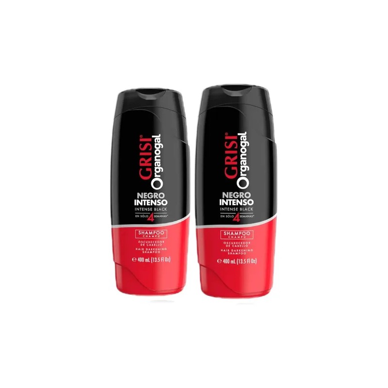 2 Shampoo Grisi Anti Canas Organogal Negro Inteso 400ml Cu