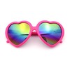 Womens Rusta Rainbow Mirror Lens Plastic Frame Heart Shape Sunglasses