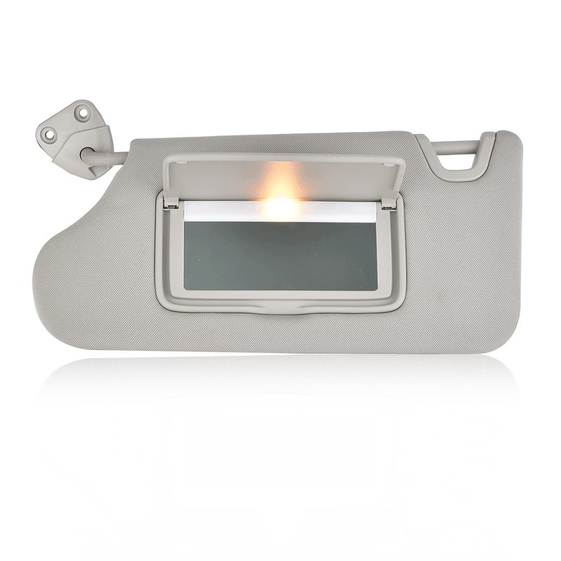 Nakuuly Left Driver Side Sun Visor Gray with Light, Without