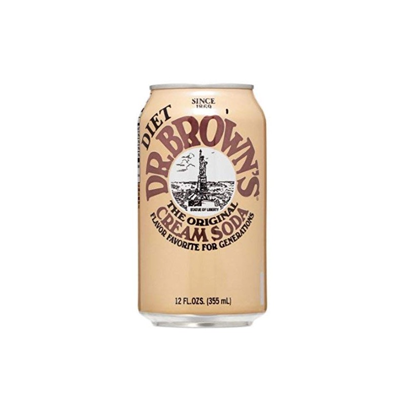 Dr. Browns Soda, Diet Cream Soda, 12oz cans Pack of