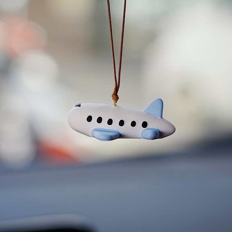 AMIORO Airplane Car Mirror Hanging Accessories Creative Auto Decor Car