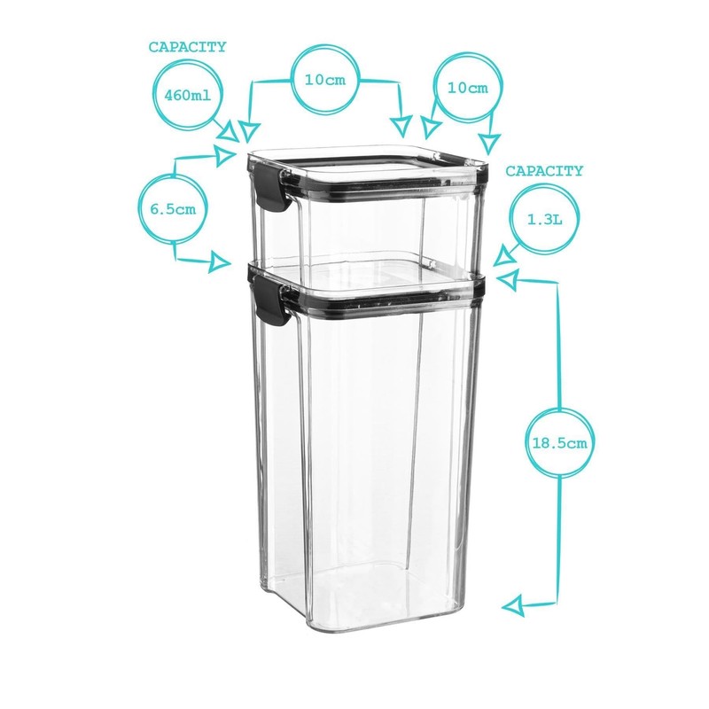 Argon Tableware Food Storage Container - White - Pack of
