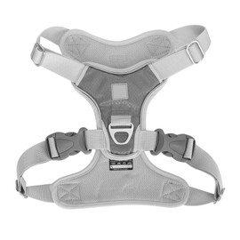 Pet Leash Vest Reflective Stripe Harness Adjustable Oxford Cloth Cat Dog Outdoor WalkingGray M