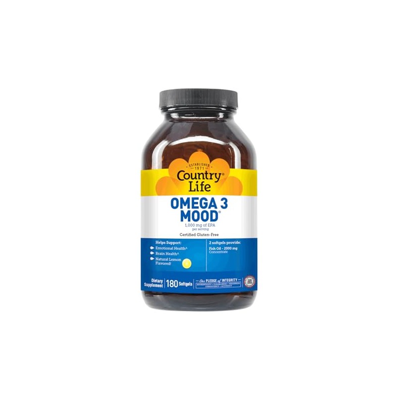Country Life - Omega 3 Mood Capsules, with EPA and
