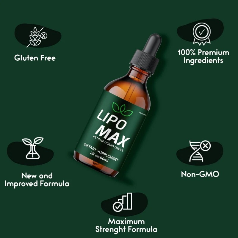 Lipo Max Liquid Supplement, All Natural Max Strength, LipoMax Drops