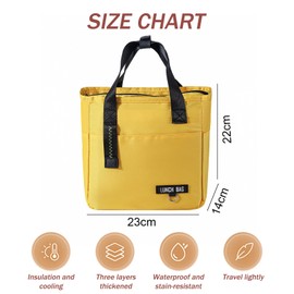 MLPKOI Lunch Bag for Men and Women, Cool Bag, Small Lunch Box, Portable Foldable Lunch Bag, Leak-proof Insulated Cooler Bag for Work, School, Picnic, Travel