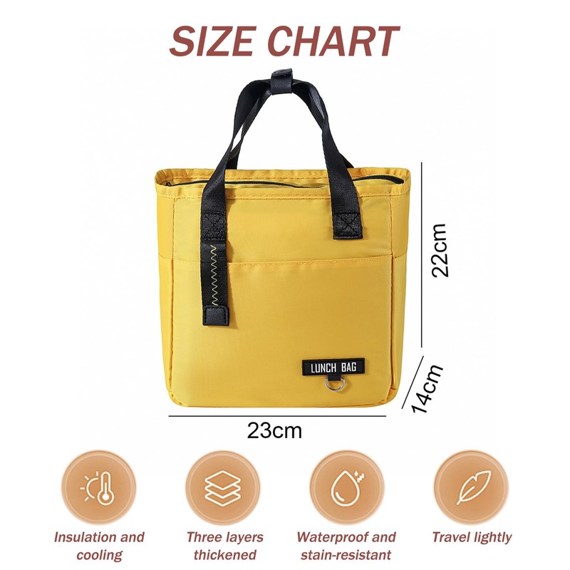 MLPKOI Lunch Bag for Men and Women, Cool Bag, Small