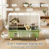NANABIMIC 18.5" Bite-Proof Metal Hamster Cage, Fully Equipped, Easy Clean