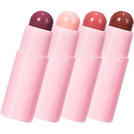 Juego De 4 Pintalabios Mate Voluminizador De Larga Duración, Colores Surtidos, Textura Ligera, Para Mujeres, Maquillaje Diario, Set De Brillo Labial y Bálsamo Hidratante