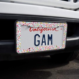 GRAPHICS & MORE Colorful Confetti Sprinkles License Plate Tag Frame
