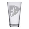 Hilton Head Map - Pint Glasses Set of 2