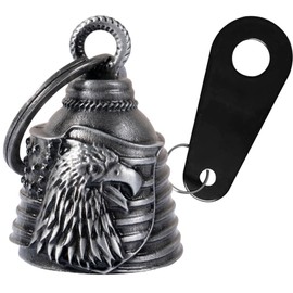Dream Apparel Motorcycle Bell for Biker Rider Men Women Angel Bell with Bell Hanger, Ride Riding Bell Motorcycle Accessories Spirit Bell for Good Luck, Motorcycle Gift Charm, Road Demon Bell