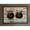PetRageous Cuenco Ovalado de gres, diseño de Gatito, 13 cm