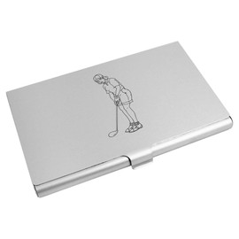 Azeeda 'Lady Playing Golf' Business Card Holder/Credit Card Wallet (CH00008836)