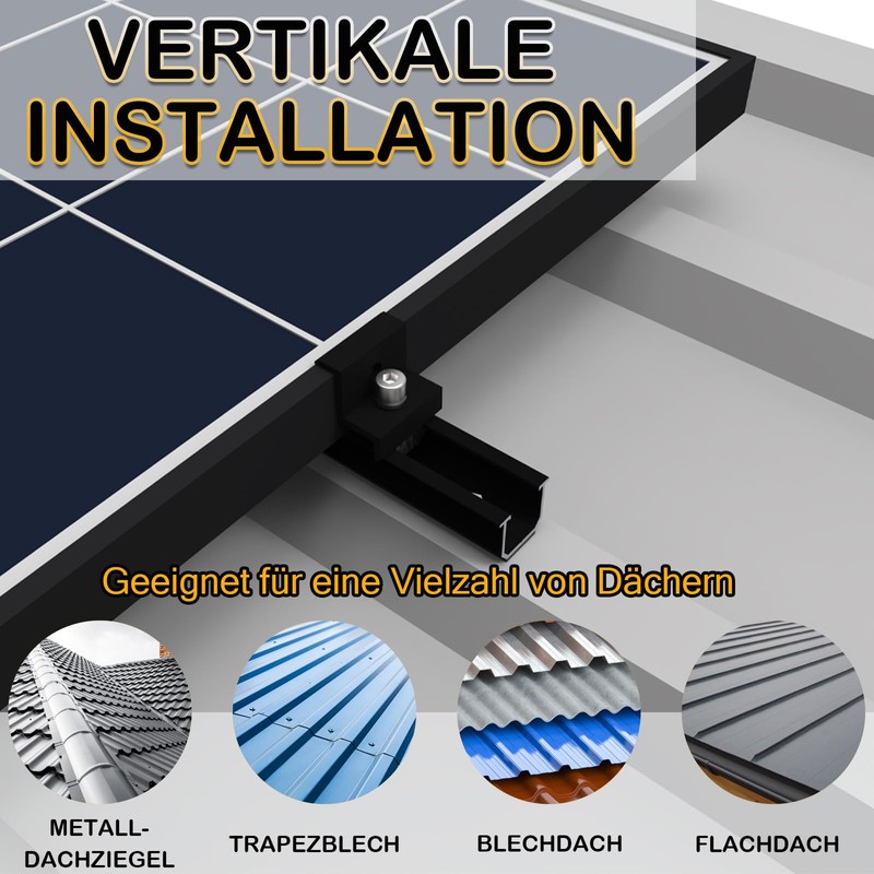 Sorlpv Solar Panel Mount for 2 x Modules, PV Mount