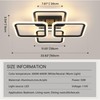 HLILCEH 23.6inch Modern LED Ceiling Light 50W Dimmable Ceiling Lamp