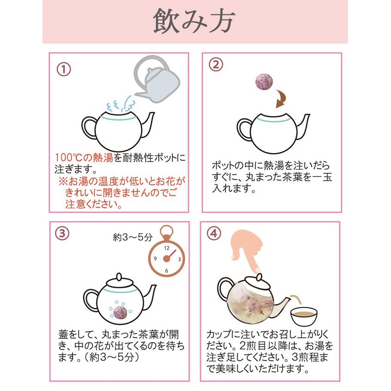 Cherry Blossom Tea 5 Pieces in Full Bloom Cherry Blossom