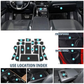 Door Slot Mats for Lexus NX 2026 Accessories Anti-Slip Rubber Interior Mats Center Console Liner Compatible with 2022 2023 2024 2025 2026 Lexus NX250/350/450h+(17PCS/Sets)