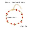 Gold Cherry Bracelet for Women Dainty Cherry Bracelet Pearl Butterfly