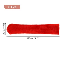 uxcell 6Pcs Door Handle Covers, Knitted Anti-Scald Door Knob Protector Door Knob Cover for Hot Doors and Cold Doors, Red