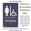ADA CENTRAL SIGNS - 6"X9" Womens Accessible Restroom Sign -