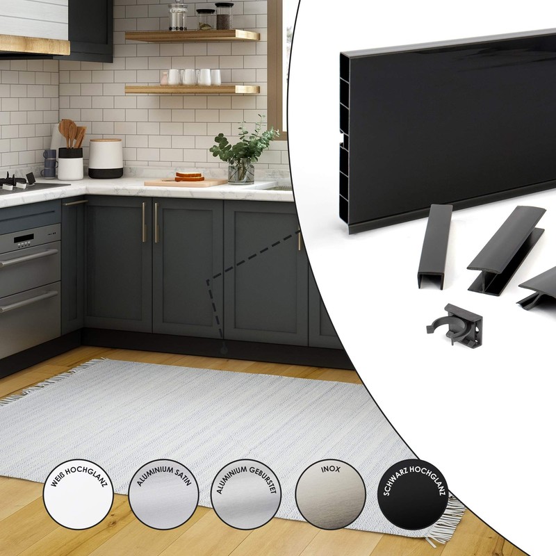 DQ-PP plinth panel, 100 mm, plastic, base, base profile, kitchen