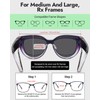 Meeloog Sunglasses Over Glasses Women Polarized Trendy Designer Round Fit