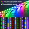Nilight 2PCS 2FT Spiral RGB Led Whip Light w/RGB Chasing/Dancing
